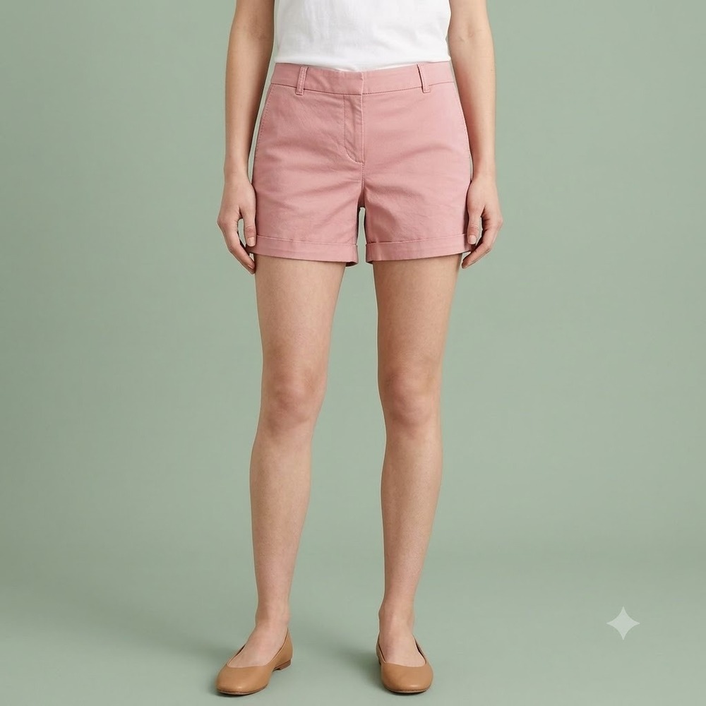 J. Crew Chino Shorts Womens 14 Pink 4" Inseam Stretch Cotton Casual Summer